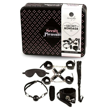 Set Bondage in Pelle Sintetica Nero per Principianti ed Esperti